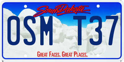 SD license plate 0SMT37