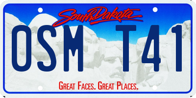 SD license plate 0SMT41