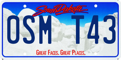SD license plate 0SMT43