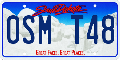 SD license plate 0SMT48