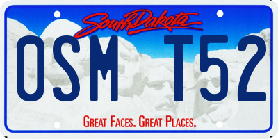 SD license plate 0SMT52