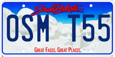 SD license plate 0SMT55