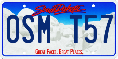 SD license plate 0SMT57