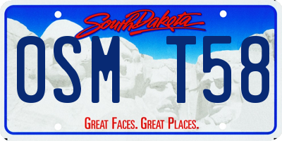 SD license plate 0SMT58