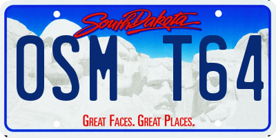 SD license plate 0SMT64