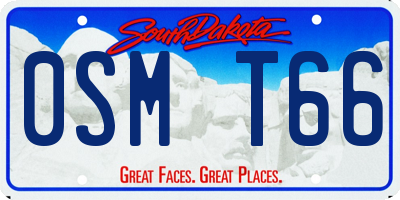 SD license plate 0SMT66