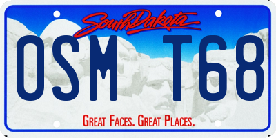 SD license plate 0SMT68