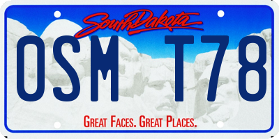 SD license plate 0SMT78