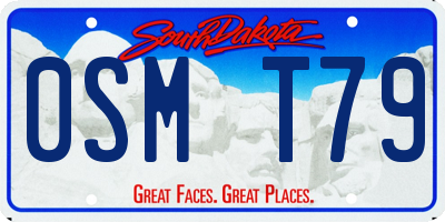 SD license plate 0SMT79