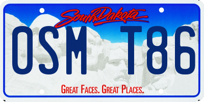 SD license plate 0SMT86