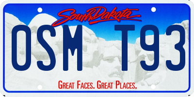 SD license plate 0SMT93