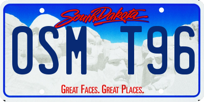 SD license plate 0SMT96