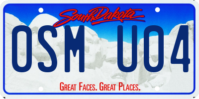 SD license plate 0SMU04