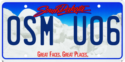 SD license plate 0SMU06