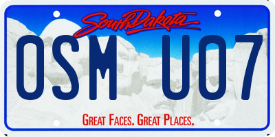 SD license plate 0SMU07