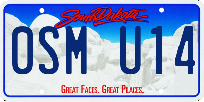 SD license plate 0SMU14