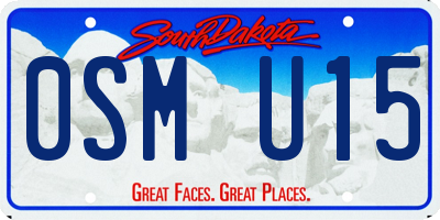 SD license plate 0SMU15