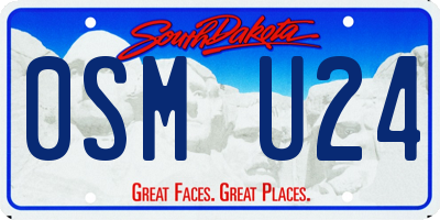 SD license plate 0SMU24