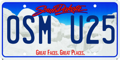 SD license plate 0SMU25