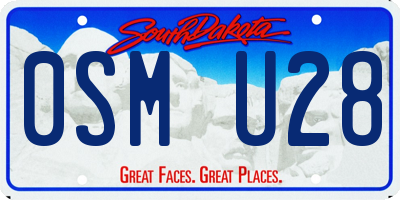 SD license plate 0SMU28