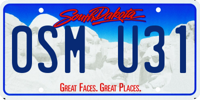 SD license plate 0SMU31