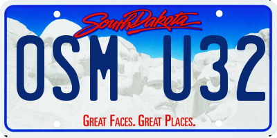 SD license plate 0SMU32