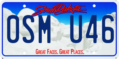 SD license plate 0SMU46
