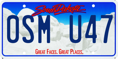 SD license plate 0SMU47