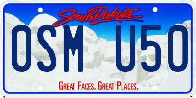 SD license plate 0SMU50
