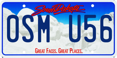 SD license plate 0SMU56