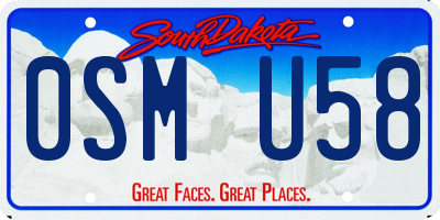 SD license plate 0SMU58