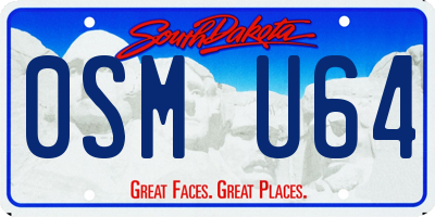 SD license plate 0SMU64
