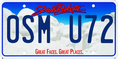 SD license plate 0SMU72