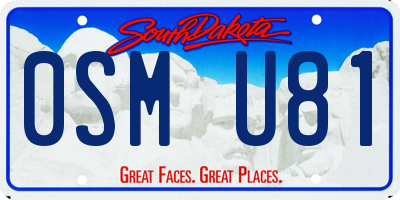 SD license plate 0SMU81