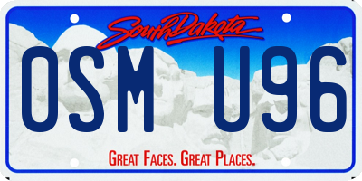 SD license plate 0SMU96