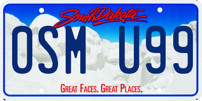 SD license plate 0SMU99