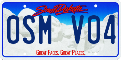 SD license plate 0SMV04