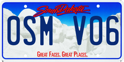 SD license plate 0SMV06