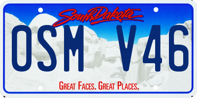 SD license plate 0SMV46