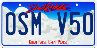 SD license plate 0SMV50