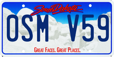 SD license plate 0SMV59