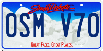 SD license plate 0SMV70