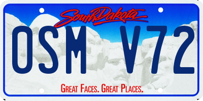 SD license plate 0SMV72