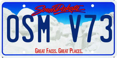 SD license plate 0SMV73