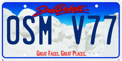 SD license plate 0SMV77