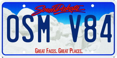 SD license plate 0SMV84