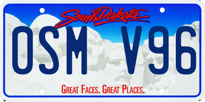 SD license plate 0SMV96