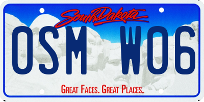 SD license plate 0SMW06
