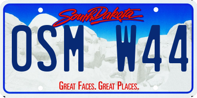 SD license plate 0SMW44