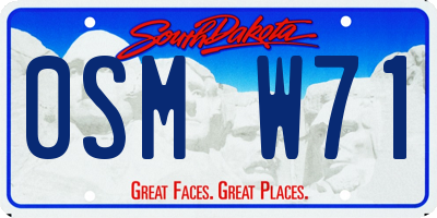 SD license plate 0SMW71